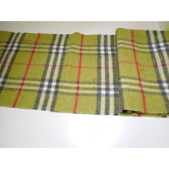 Burberry Cashmere/Merino Wool Nova Check Fringe Scarf Made in Scotland - Picture 4 of 5